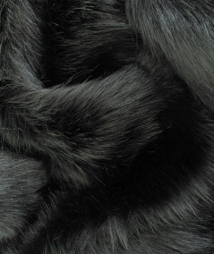 Long Haired Black Faux Fur Bed Runner