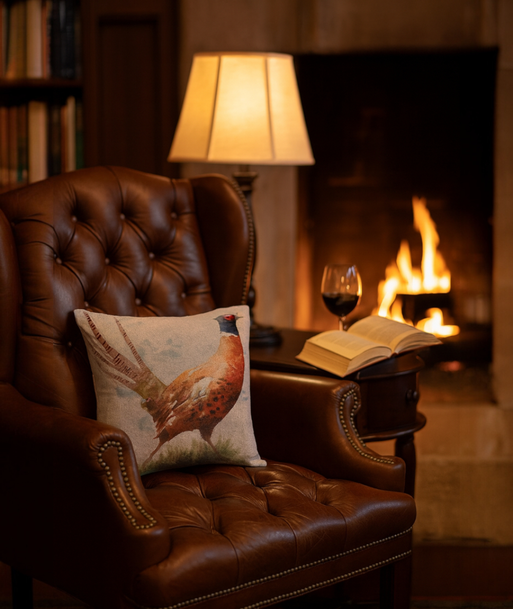 Large Pheasant Reversible Cushions