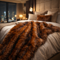 Raynard Faux Fur Throw | Large Faux Fur Throw | Sofa or Bed Throw
