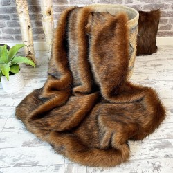 Plaid en fausse fourrure Raynard | Grand plaid en fausse fourrure | Jeté de canapé ou de lit