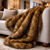 Red Fox Faux Fur Blanket | Long Haired Faux Fur Throws | Fur Bedspread