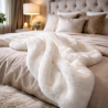 Cream Faux Fur Throw | Fake Fur Throw Richmond Cream