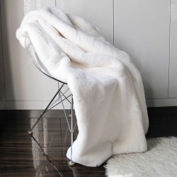 Cream Faux Fur Throw | Fake Fur Throw Richmond Cream