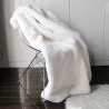 Couverture en fausse fourrure Richmond Cream | Grande couverture en fausse fourrure | Couvre-lit en fourrure