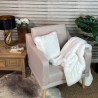 Cream Faux Fur Throw | Fake Fur Throw Richmond Cream