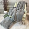 Richmond Taupe Fur Throw | Large Faux Fur Blanket | Taupe Bedspread
