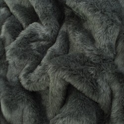 Grey Faux Fur Throw | Dark Faux Fur Throw | Grey Fake Fur Throw