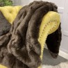 Bison Brown Faux Fur Throws | Large Fur Bedspreads and Sofa Throws