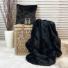 Black Fur Throw | Black Fake Faux Fur Throw | Black Panther Throw