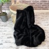Black Fur Throw | Black Fake Faux Fur Throw | Black Panther Throw