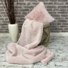 Richmond Pink Fur Throw | Large Faux Fur Blanket | Pale Pink Bedspread