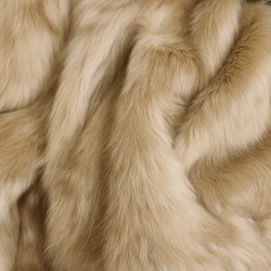 Beige Faux Fur Throw | Bed Faux Fur Throw | Long Haired Fur Throw