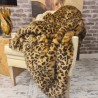 Leopard Print Faux Fur Throw | Animal Print Fur Throw | Leopard Throw