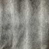 Plaid en fausse fourrure à rayures d'opossum | Couvre-lits en fausse fourrure grise | Couvertures à rayures