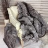 Luxury Faux Fur Throw | Long-Haired European Wolf Fur Blanket