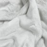 Couverture en fausse fourrure argentée | Couverture blanche en fausse fourrure | Couvre-lit gris et blanc