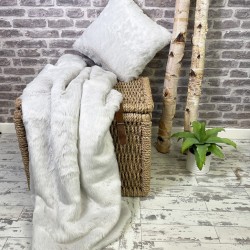 Silver Faux Fur Throw | Silver Fox Fur Blanket | Luxury Fur Bedspread