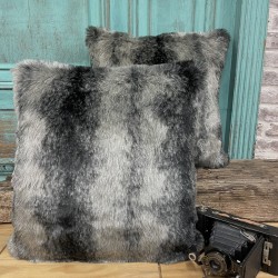 Faux Fur Scatter Cushions | Fur Sofa Cushions | Striped Fur Cushions