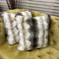 Faux Fur Cushion Italian Wolf | Fur Pillows | Faux Fur Cushion Cover