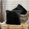 Black Panther faux fur cushion covers | Black Fur Cushions | Pillows