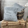 Grey Faux Fur Cushions | Grey Cushions | Ash Grey Fur Scatter Cushions
