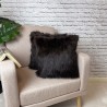 Coussin en fausse fourrure ours brun | Oreiller en fourrure brune | Coussins en fourrure brune