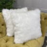 Faux Fur Cushion Deluxe Polar | White Fur Pillow | White Fur Cushions