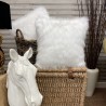 Faux Fur Cushion Deluxe Polar | White Fur Pillow | White Fur Cushions