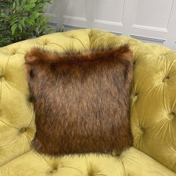 Faux Fur Pillows | Brown Fur Cushion Covers | Raynard Fur Cushions