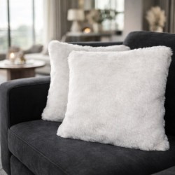 Faux Fur Cream Cushions | Luxury Cream Fur Pillows | Premium Cushions