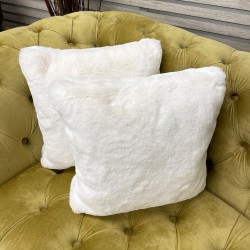 Faux Fur Cream Cushions | Luxury Cream Fur Pillows | Premium Cushions