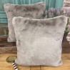 Faux Fur Cushions Richmond Taupe | Taupe Fur Pillows | Pale Grey Cushions