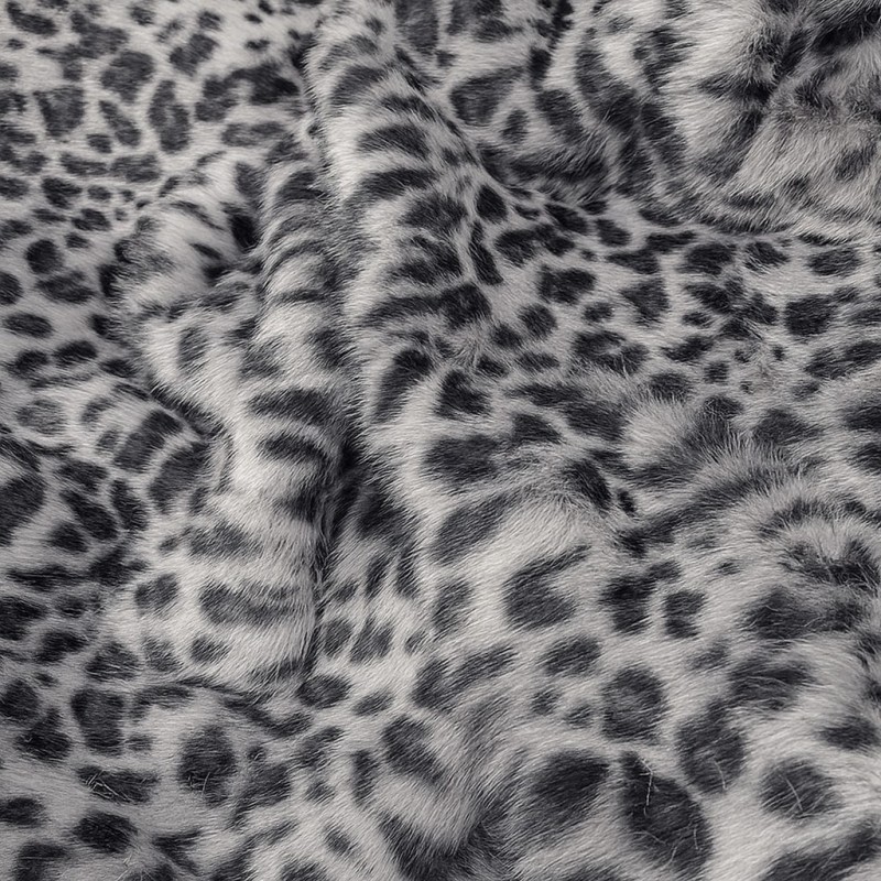 Coussin en fausse fourrure léopard gris | Coussin imprimé animal, housse de coussin