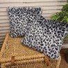 Grey Leopard Faux Fur Cushions | Animal Print Fur Pillows | Cushion Covers
