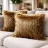 Coussin en fausse fourrure de renard roux | Coussins et oreillers en fourrure de renard | Housse de coussin