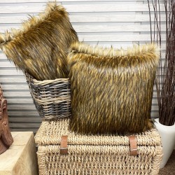 Coussin en fausse fourrure de renard roux | Coussins et oreillers en fourrure de renard | Housse de coussin