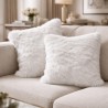 Silver Fox Faux Fur Cushions | Fox Fur Pillows | Grey Sofa Cushions