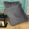Richmond Graphite Fur Cushions | Grey Fur Pillows | Grey Sofa Cushions