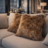 Mink Faux Fur Cushions | Luxury Long Haired Fur Cushion Covers & Pillows
