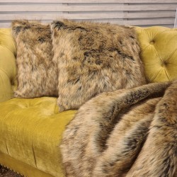 Mink Faux Fur Cushions | Luxury Long Haired Fur Cushion Covers & Pillows