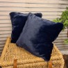 Coussins en fausse fourrure bleu marine Richmond | Coussins en fourrure bleu marine | Coussin bleu