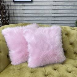 Bubble-gum Faux Fur Cushions | Pink Faux Fur Cushion | Pink Fur Cushion