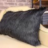 Black Bear Rectangular Cushions | Rectangular Faux Fur Cushions