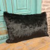 Black Panther Rectangular Fur Cushions | Rectangular Black Fur Pillows