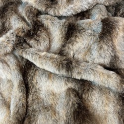 Grey Wolf Rectangular Cushions | Striped Rectangular Faux Fur Cushion