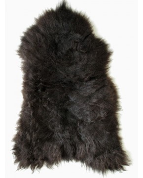 Sheepskin Rugs, Black Brown Icelandic Sheepskin Rug 0139 , faux-fur-throws