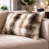 Coussin rectangulaire en fausse fourrure de loup italien | Coussin rectangulaire en fausse fourrure de loup