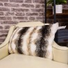 Coussin rectangulaire en fausse fourrure de loup italien | Coussin rectangulaire en fausse fourrure de loup