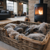 Luxury Faux Fur Dog Blankets | Ash Faux Fur Dog Blanket | Grey Blanket