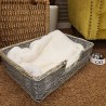 Couverture pour animaux de compagnie Richmond en fausse fourrure crème | Couvertures pour chiens en fausse fourrure crème |